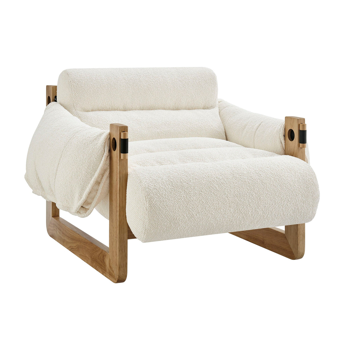 Sorelle Upholstered Fabric Sling Lounge Chair