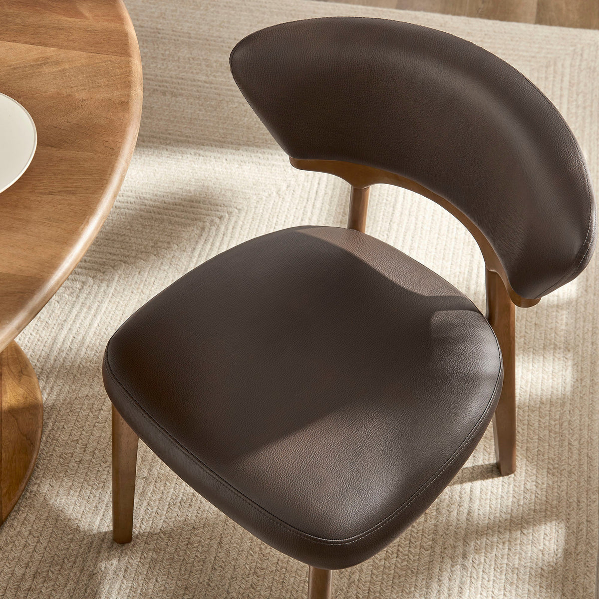 Daphne Vegan Leather Dining Chairs Set of 2