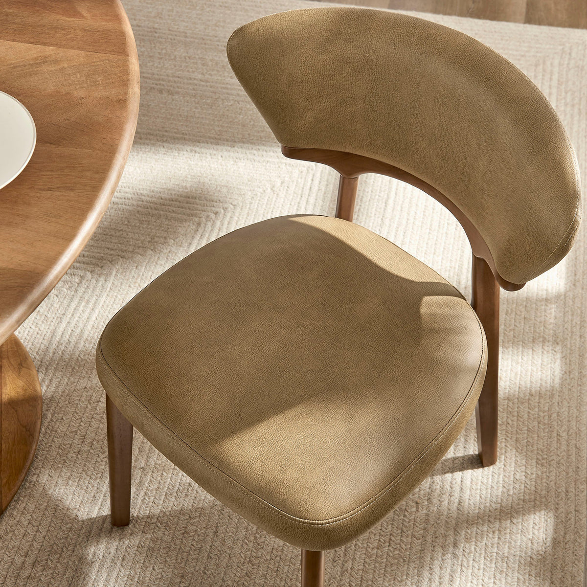 Daphne Vegan Leather Dining Chairs Set of 2
