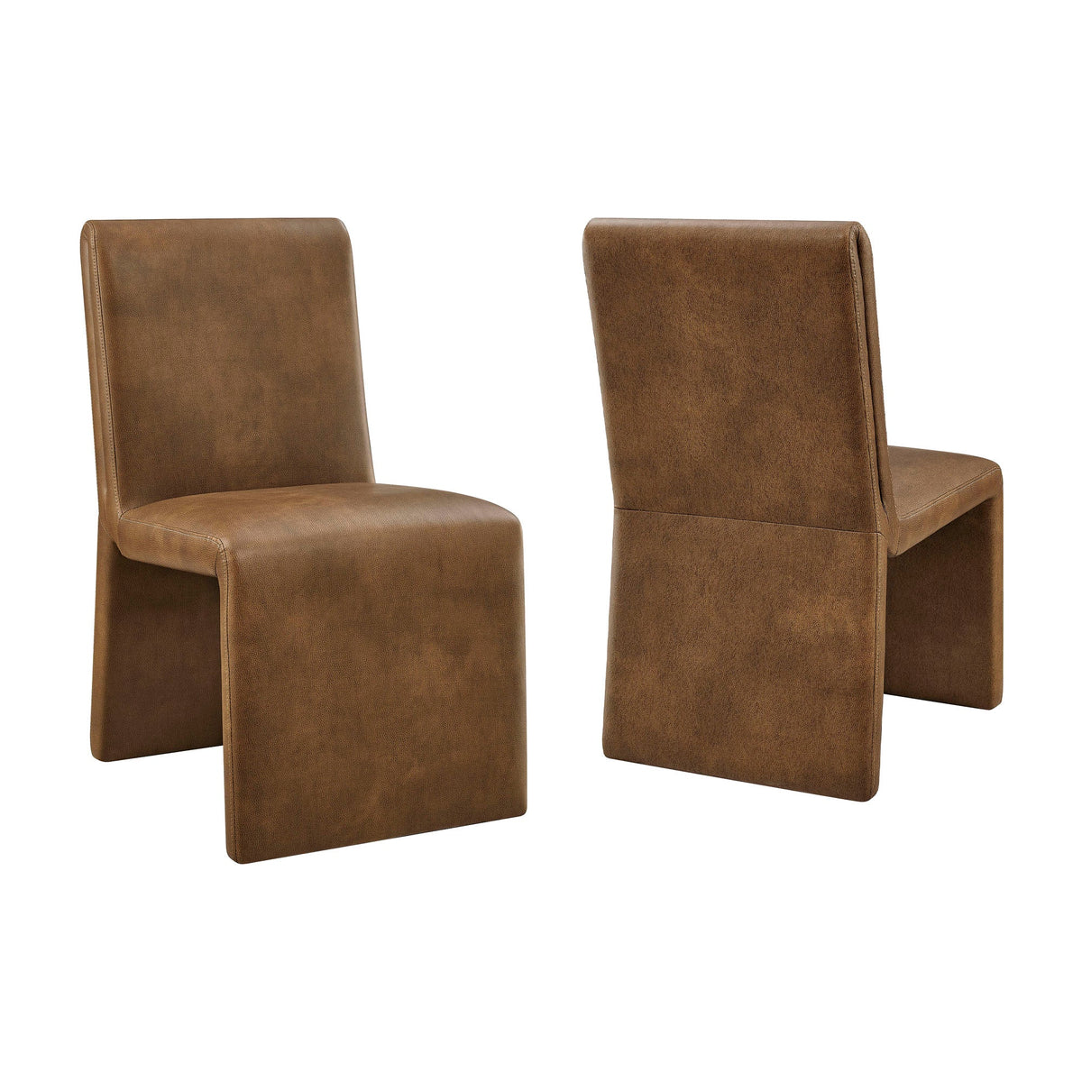 Emory Vegan Leather Dining Side Chair Set of 2 - view 1