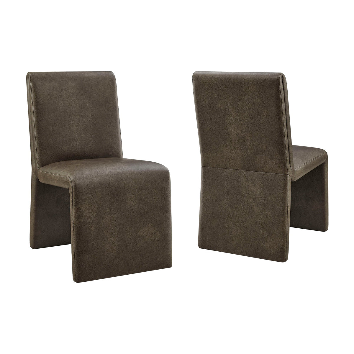 Emory Vegan Leather Dining Side Chair Set of 2 - view 2