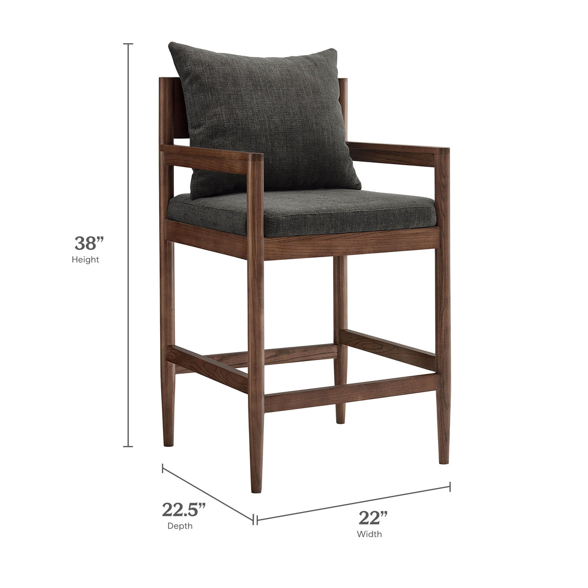Remington Wood Counter Stool Set of 2