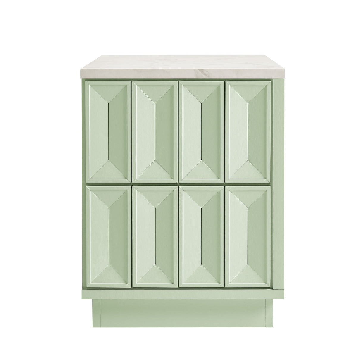 Mabry 23 Inch Geometric Faceted Two Drawer Nightstand
