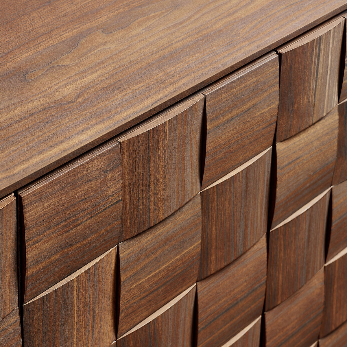 Duskin 68 Inch Geometric Block Design Four Door Sideboard
