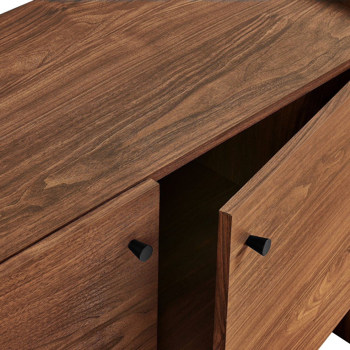 Yarrow 77 Inch Fluted Four Door TV Stand