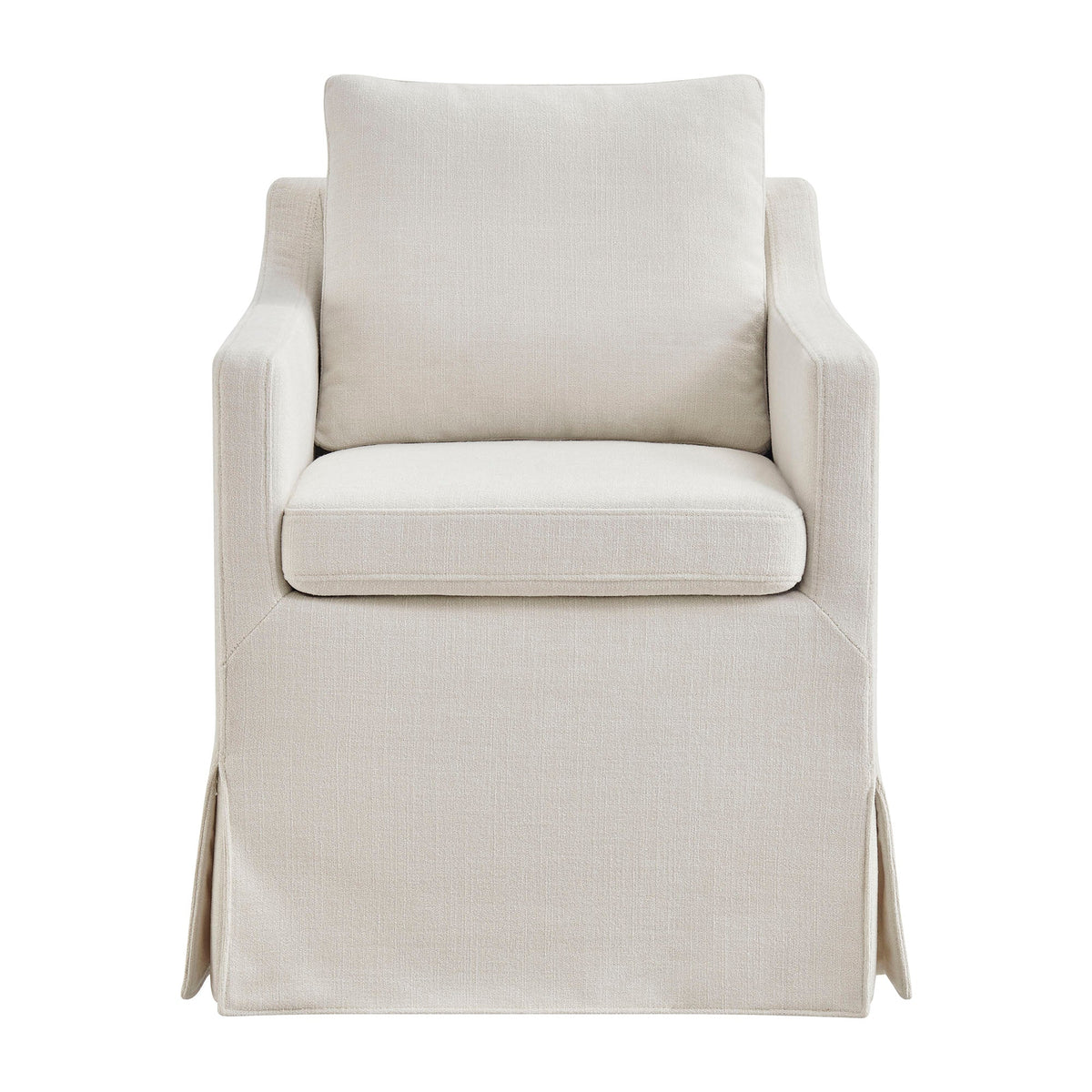 Serene Slipcovered Performance Fabric Dining Armchair