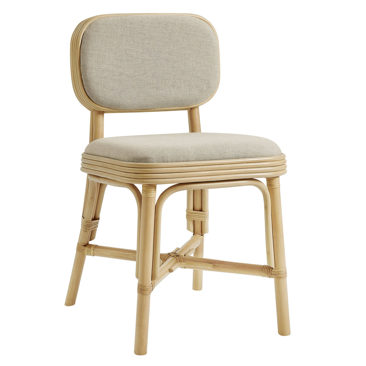 Bahari Upholstered Rattan Dining Chair