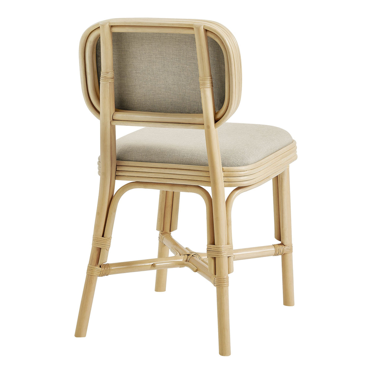 Bahari Upholstered Rattan Dining Chair