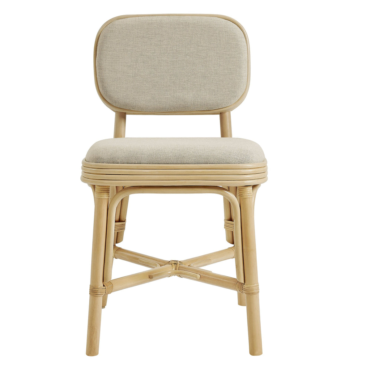 Bahari Upholstered Rattan Dining Chair