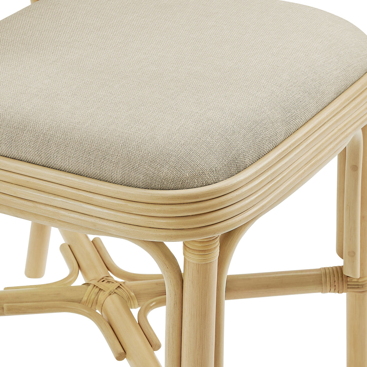Bahari Upholstered Rattan Dining Chair
