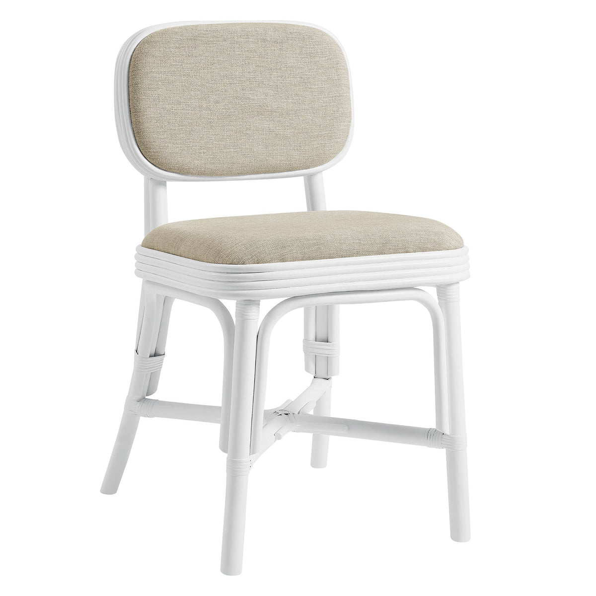 Bahari Upholstered Rattan Dining Chair