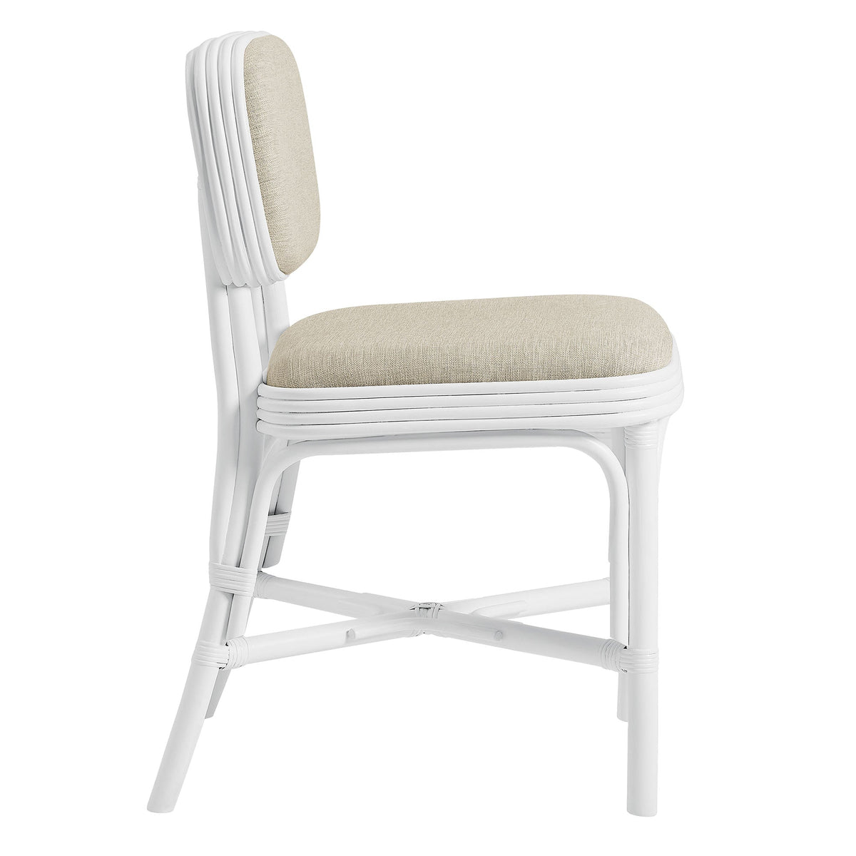 Bahari Upholstered Rattan Dining Chair