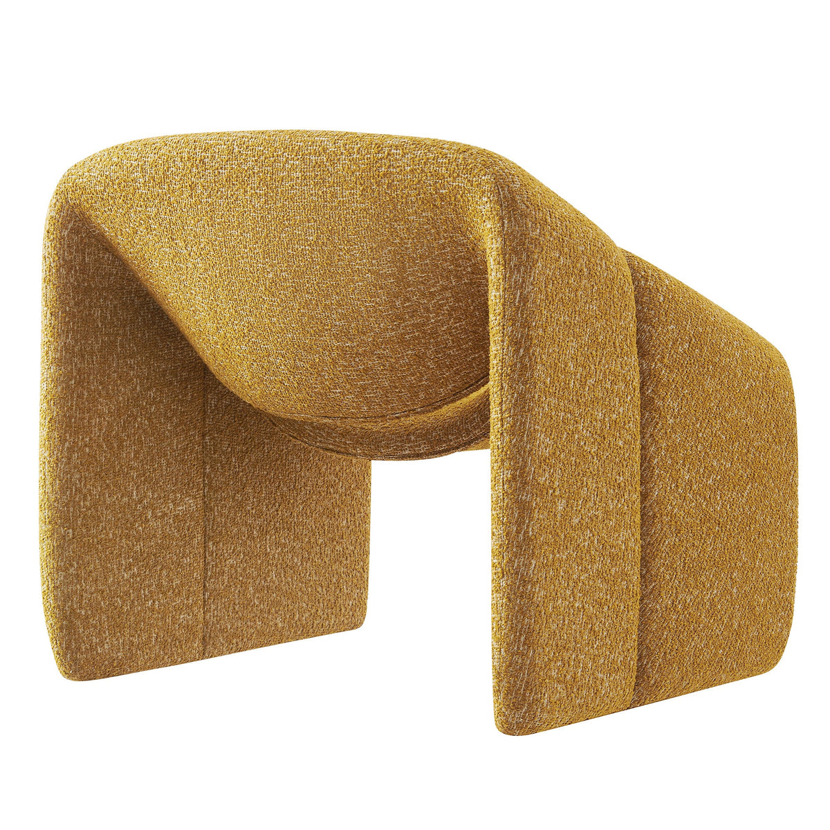Vivi Looped Textural Fabric Curved Arm Accent Chair - view 8