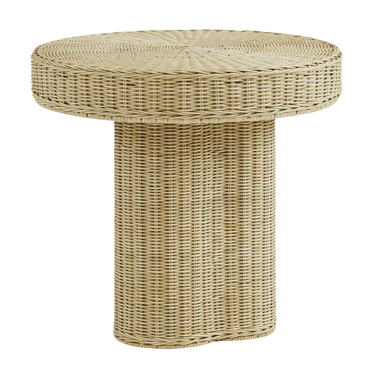 Sarova 20 Inch Natural Rattan Pedestal Side Table