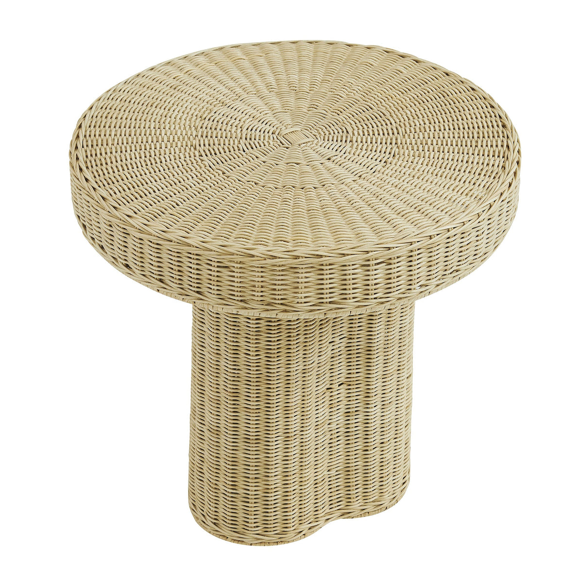 Sarova 20 Inch Natural Rattan Pedestal Side Table