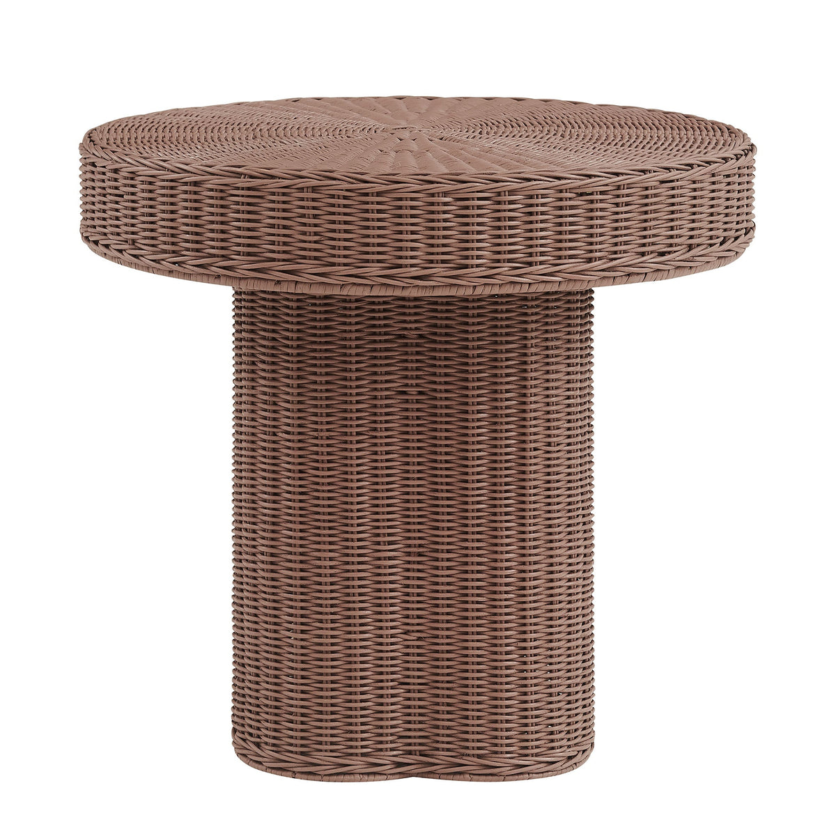 Sarova 20 Inch Natural Rattan Pedestal Side Table