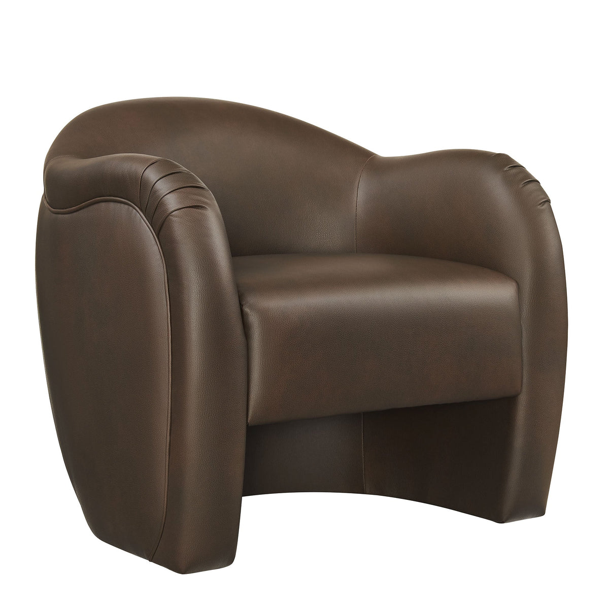 Compose Barrel Vegan Leather Accent Chair