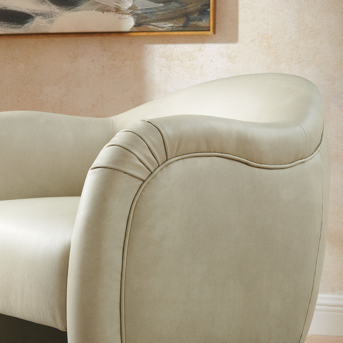 Compose Barrel Vegan Leather Accent Chair