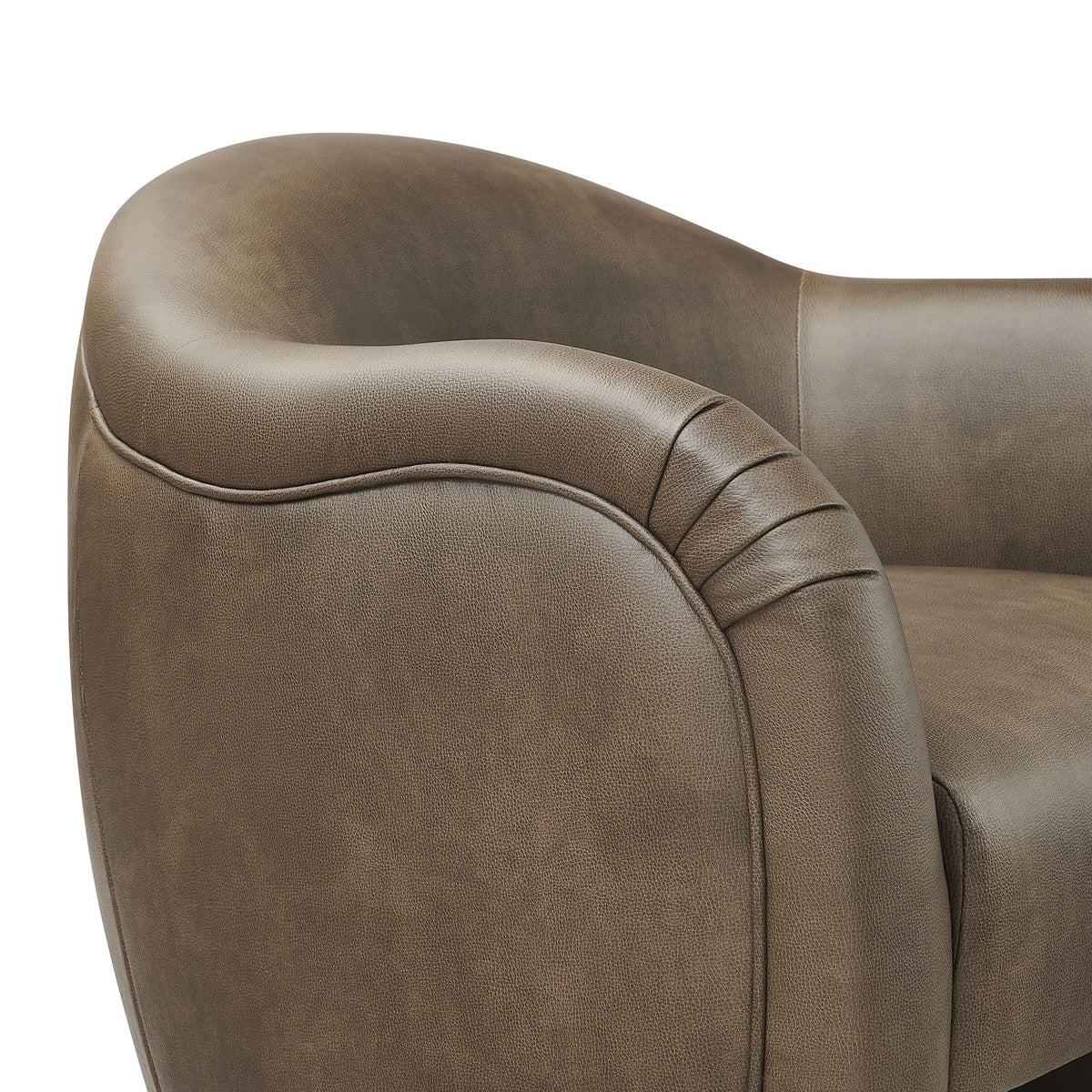 Compose Barrel Vegan Leather Accent Chair