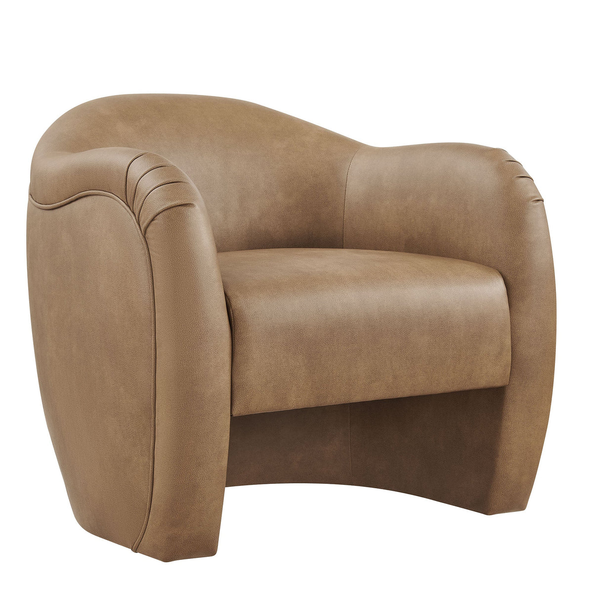 Compose Barrel Vegan Leather Accent Chair