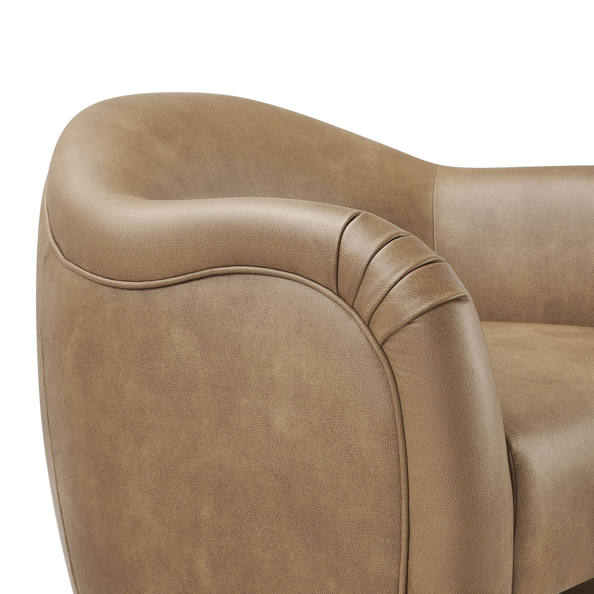 Compose Barrel Vegan Leather Accent Chair