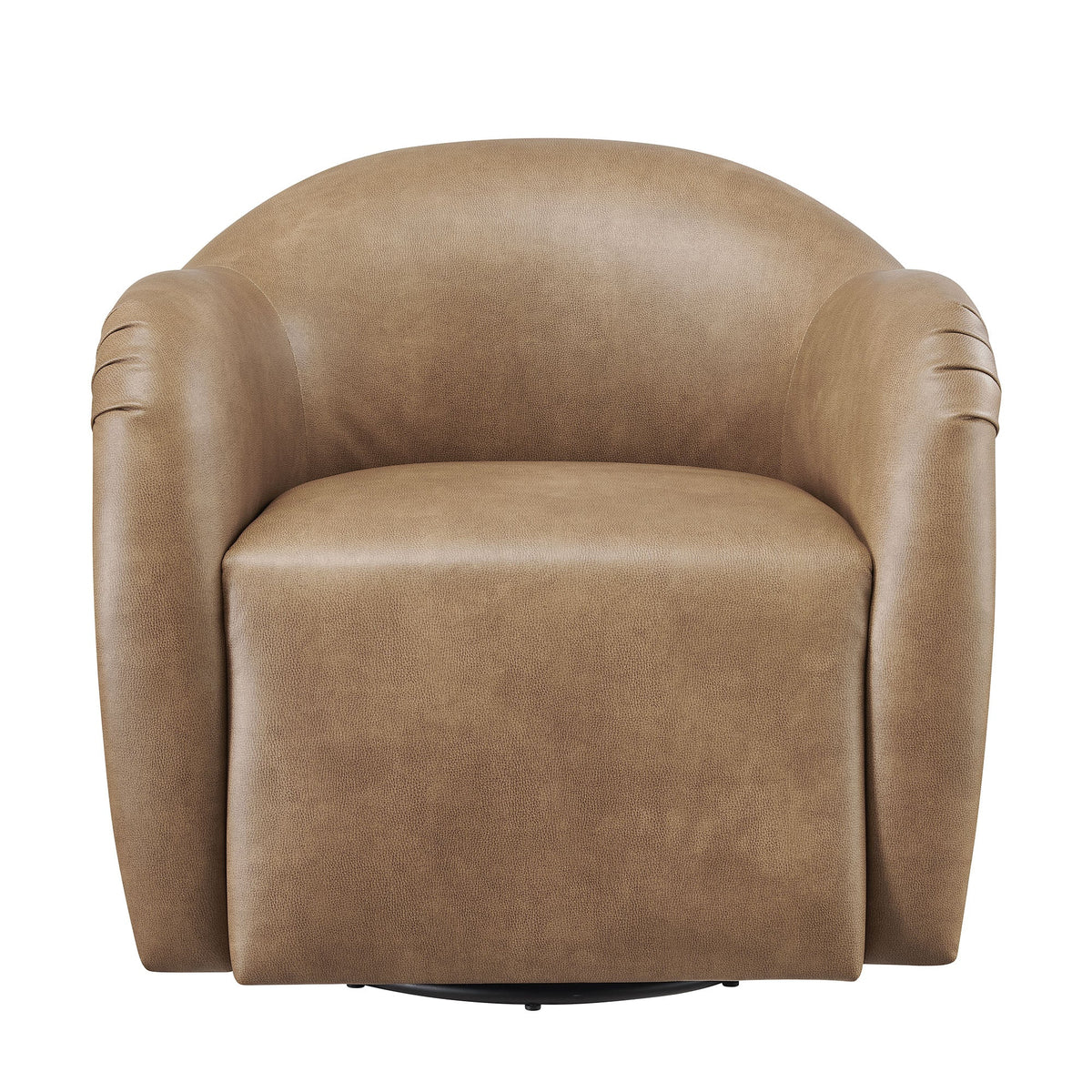 Compose Barrel Vegan Leather Swivel Armchair