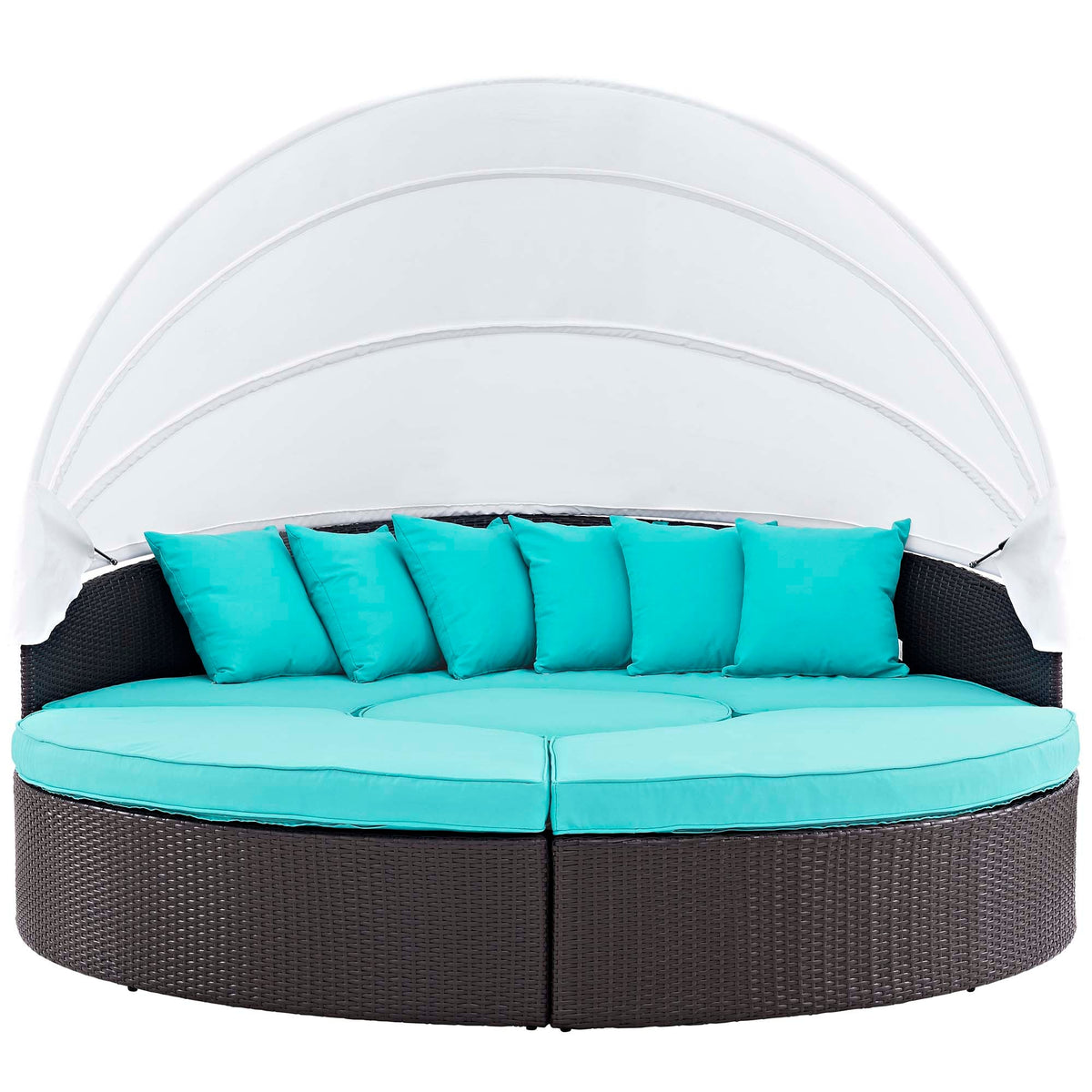 Quest Wicker Rattan Outdoor Patio Canopy Sectional Daybed