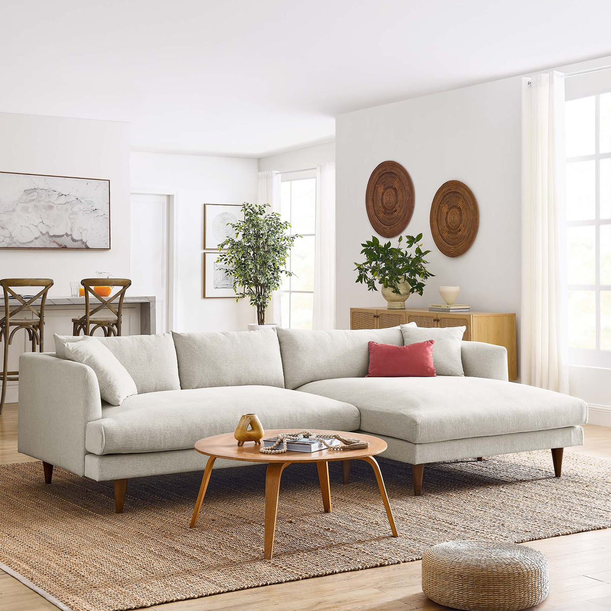 Zoya Right-Facing Down Filled Overstuffed Right Sectional Sofa - view 11