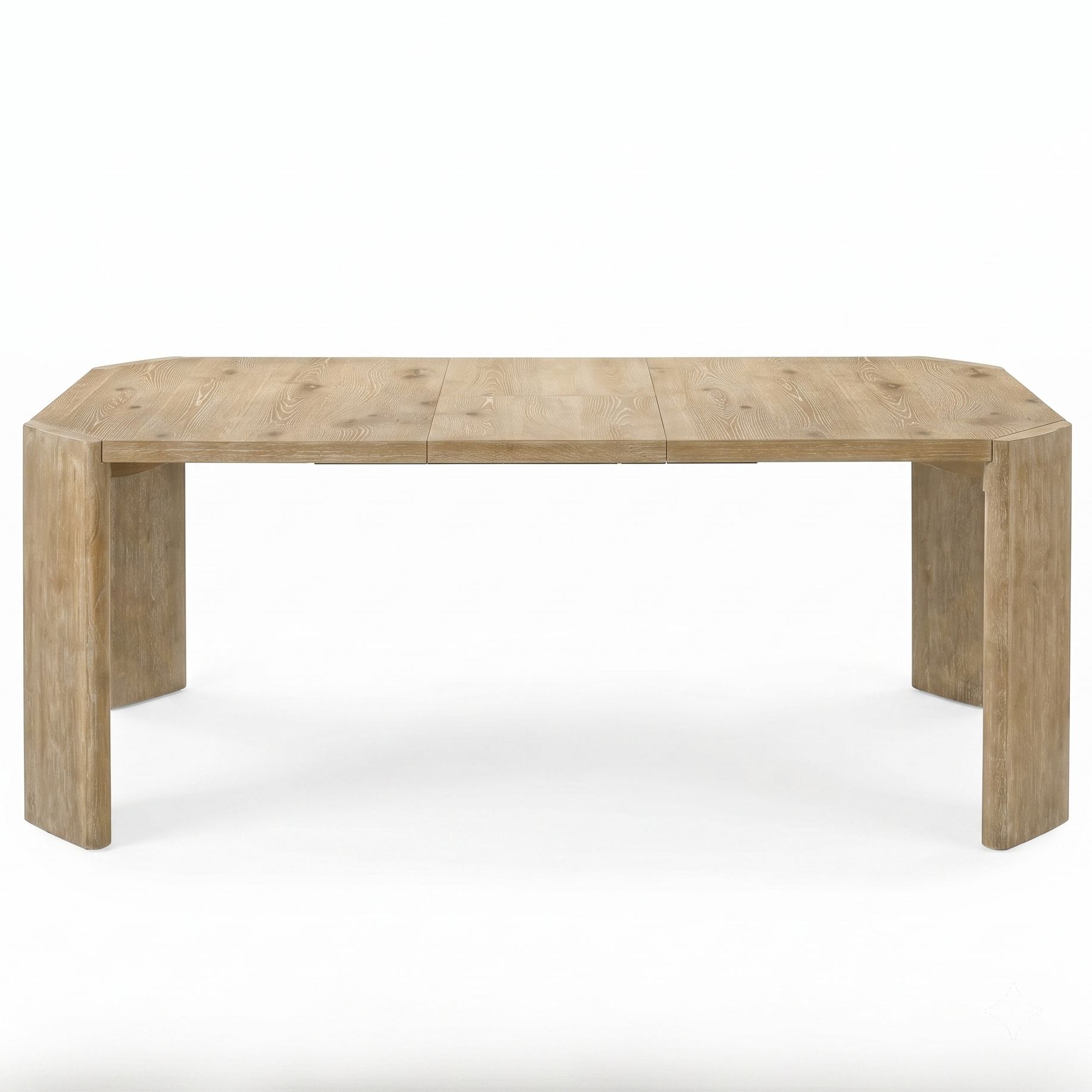 Edenbridge Contemporary Oak 66 to 84-Inch Extendable Rectangular Dining Table