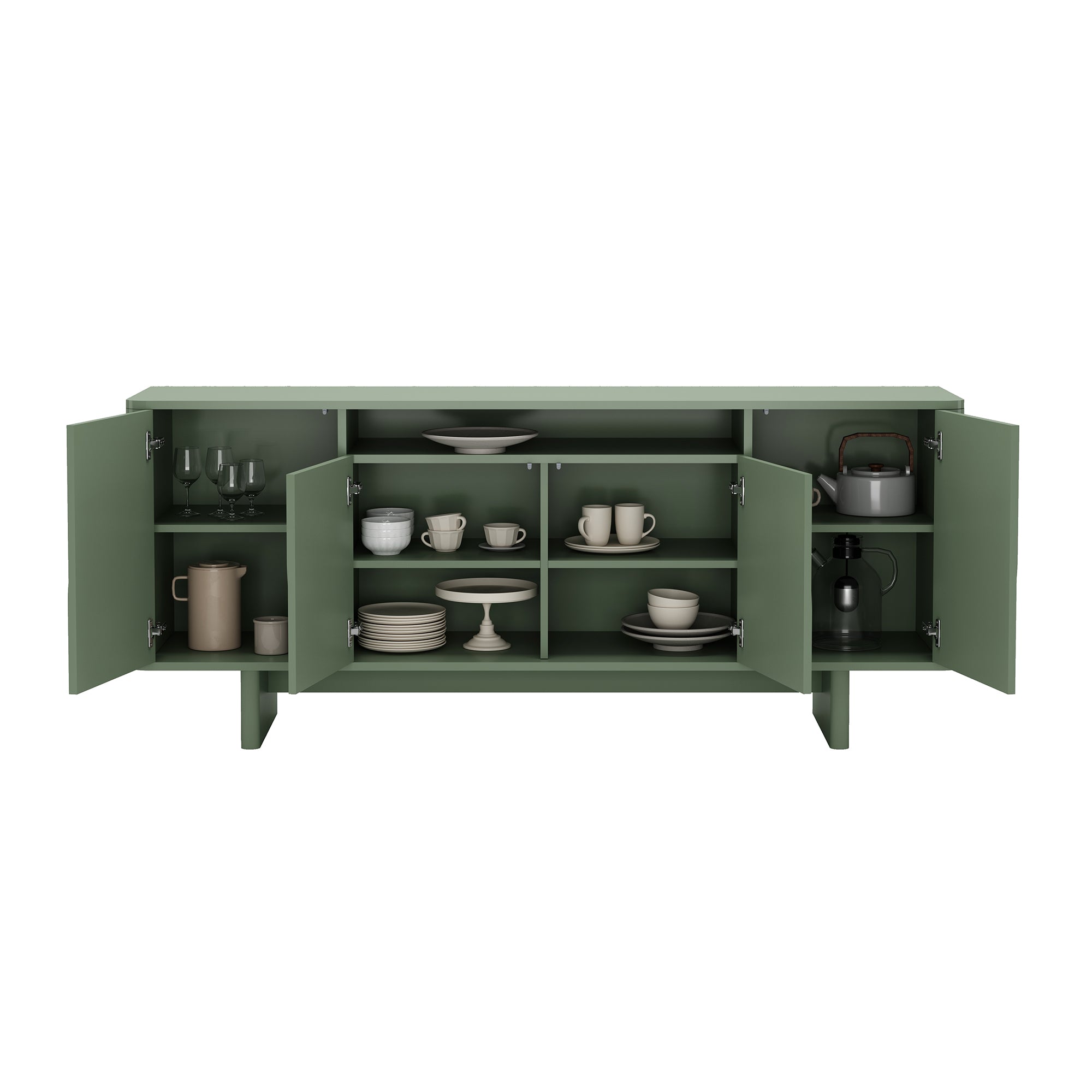 Ella 71" Modern Sage Green Sideboard