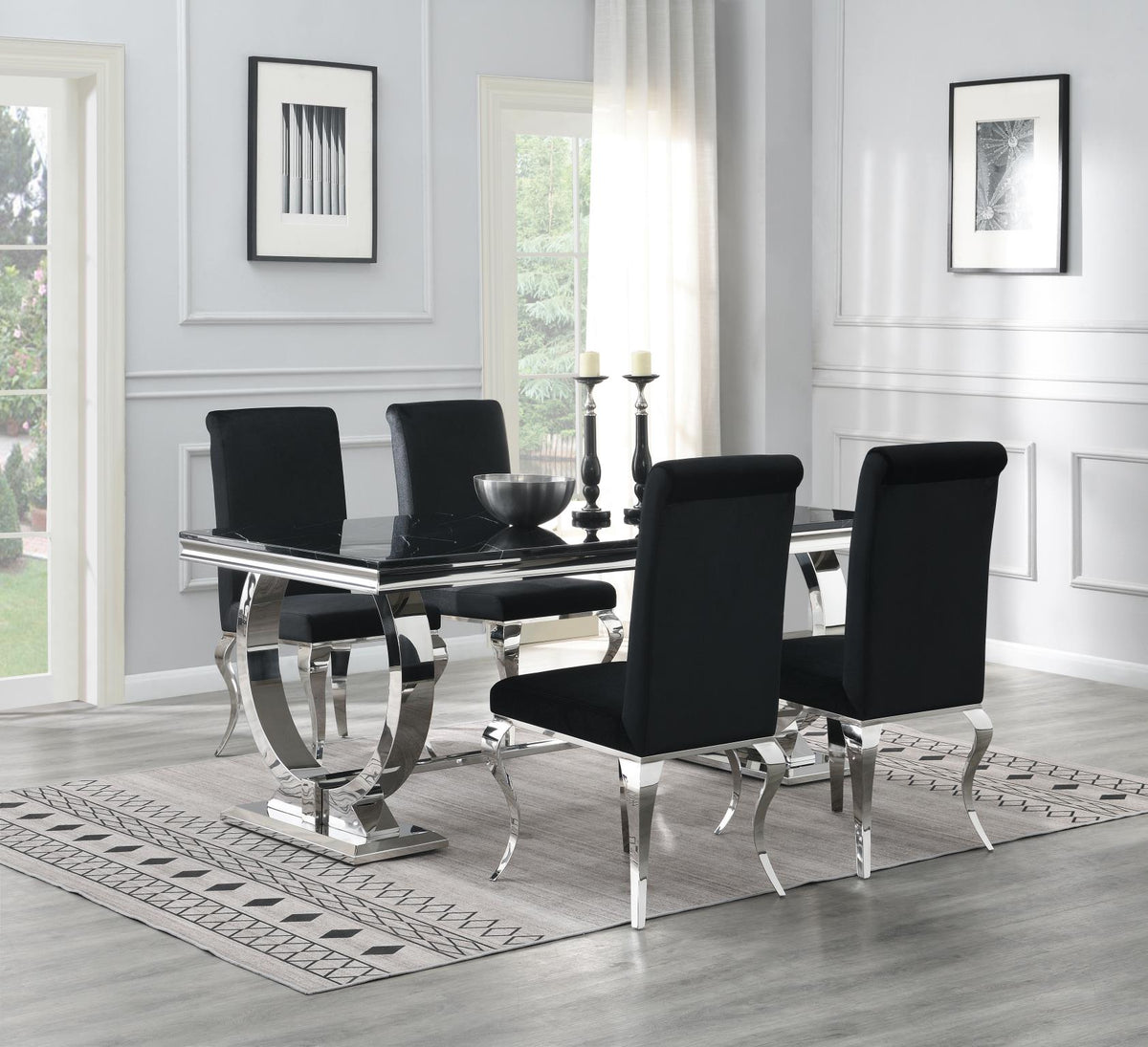 Black Marble Dining Table & Chair Options