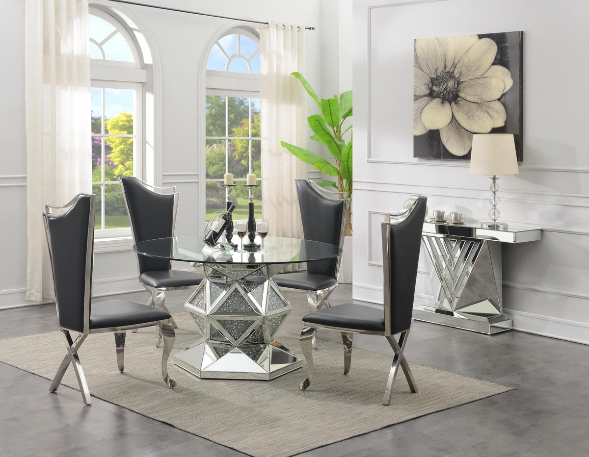 Glamour Dining Table & Four Chairs