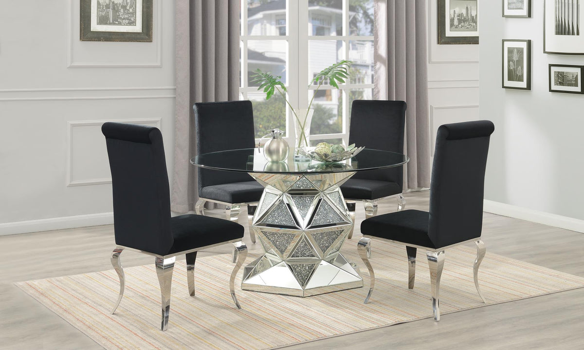 Glamour Dining Table & Four Chairs