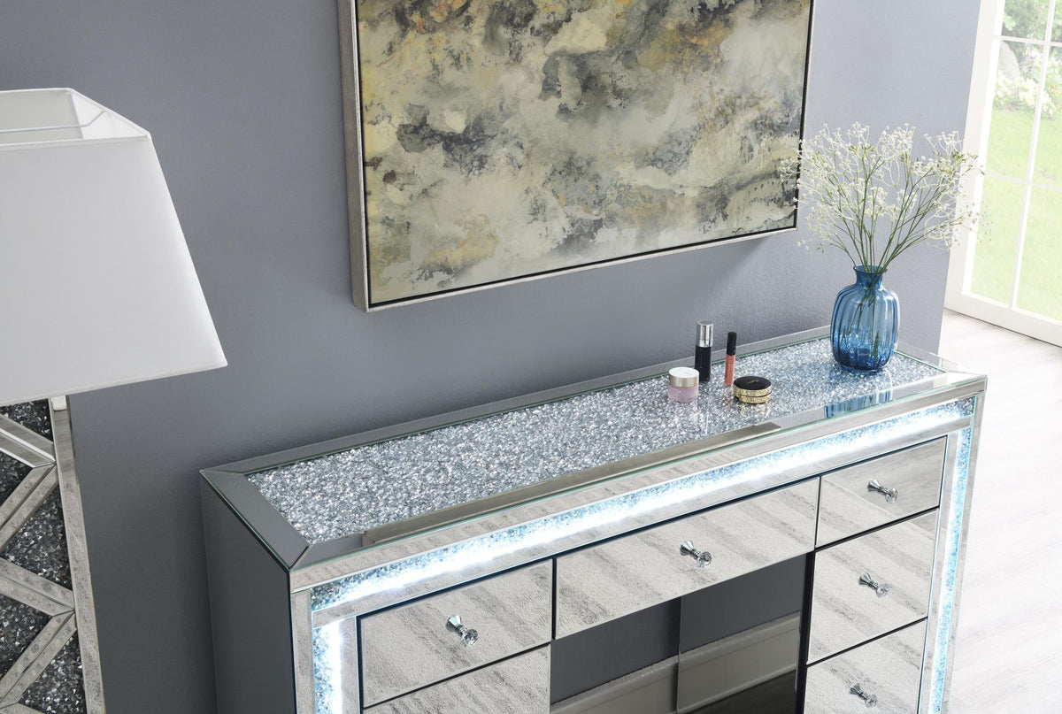 Glamour Vanity & Stool with Mirror Upgrade
