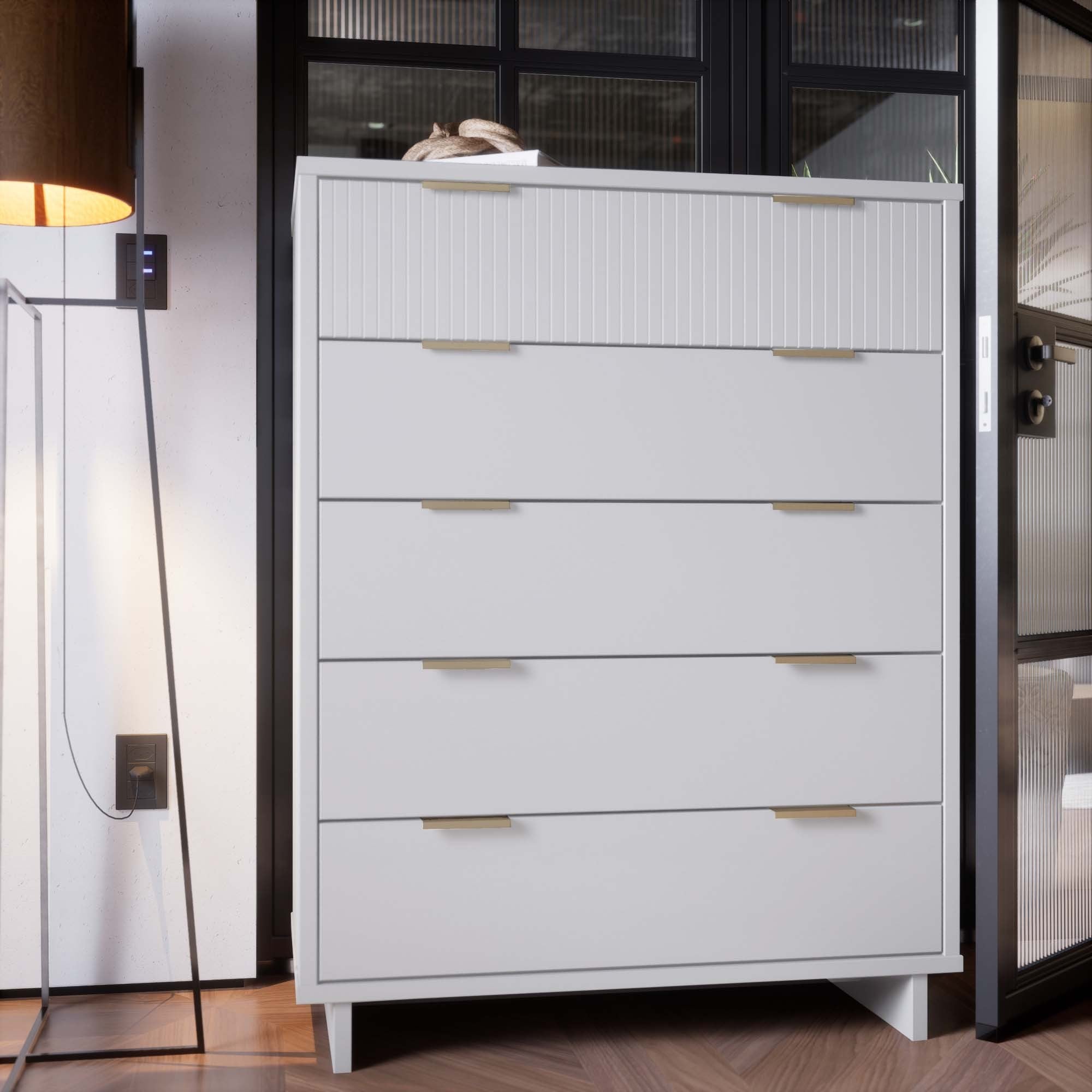Granville 45" Modern White Tall Dresser