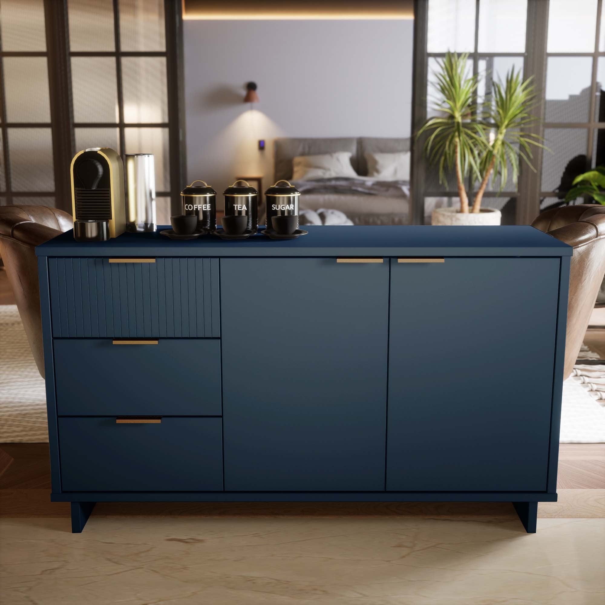 Granville 55.04" Sideboard in Midnight Blue
