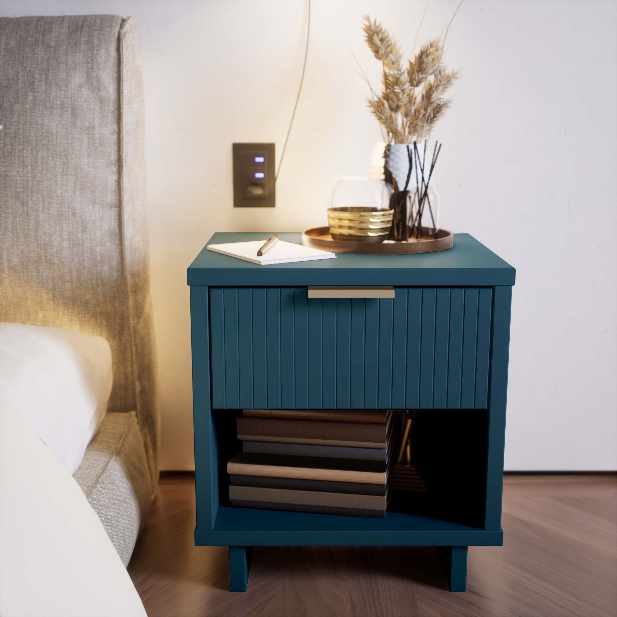 Granville 1.0 Modern Midnight Blue Nightstand