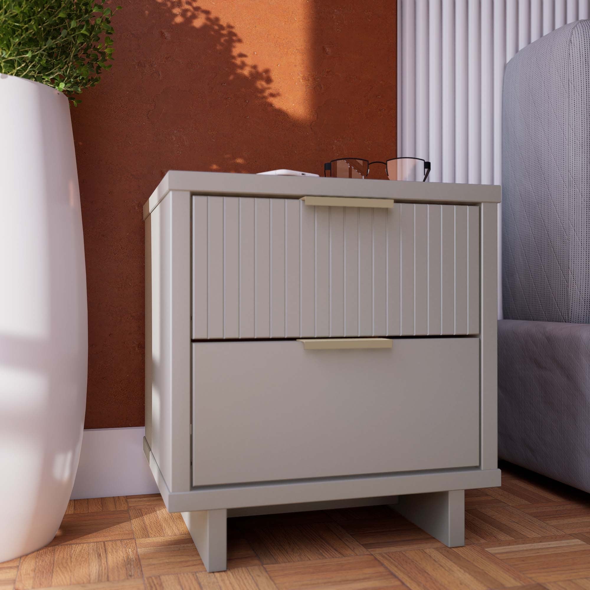 Granville 2.0 Modern Light Gray Nightstand