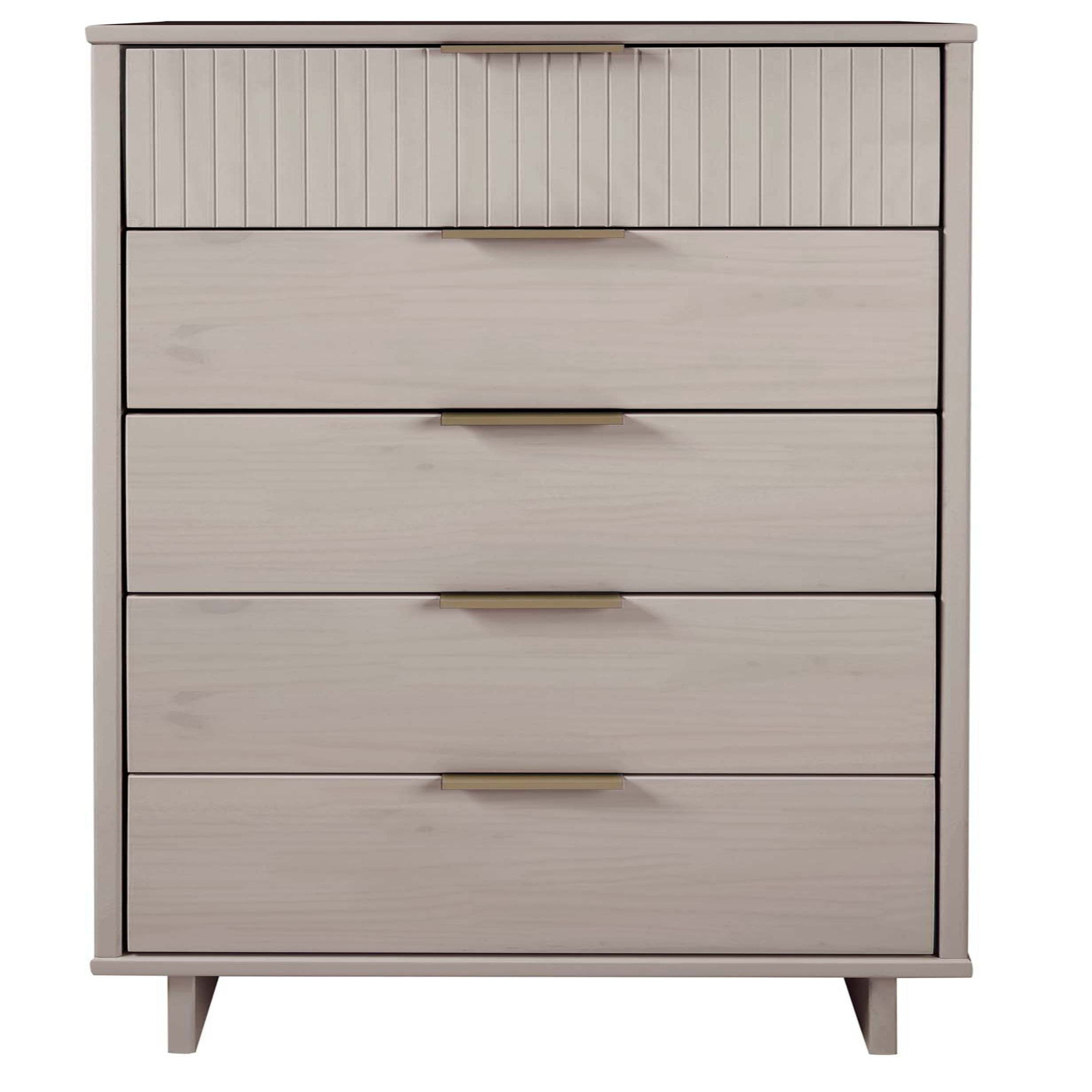 Granville Tall Narrow Light Grey Dresser
