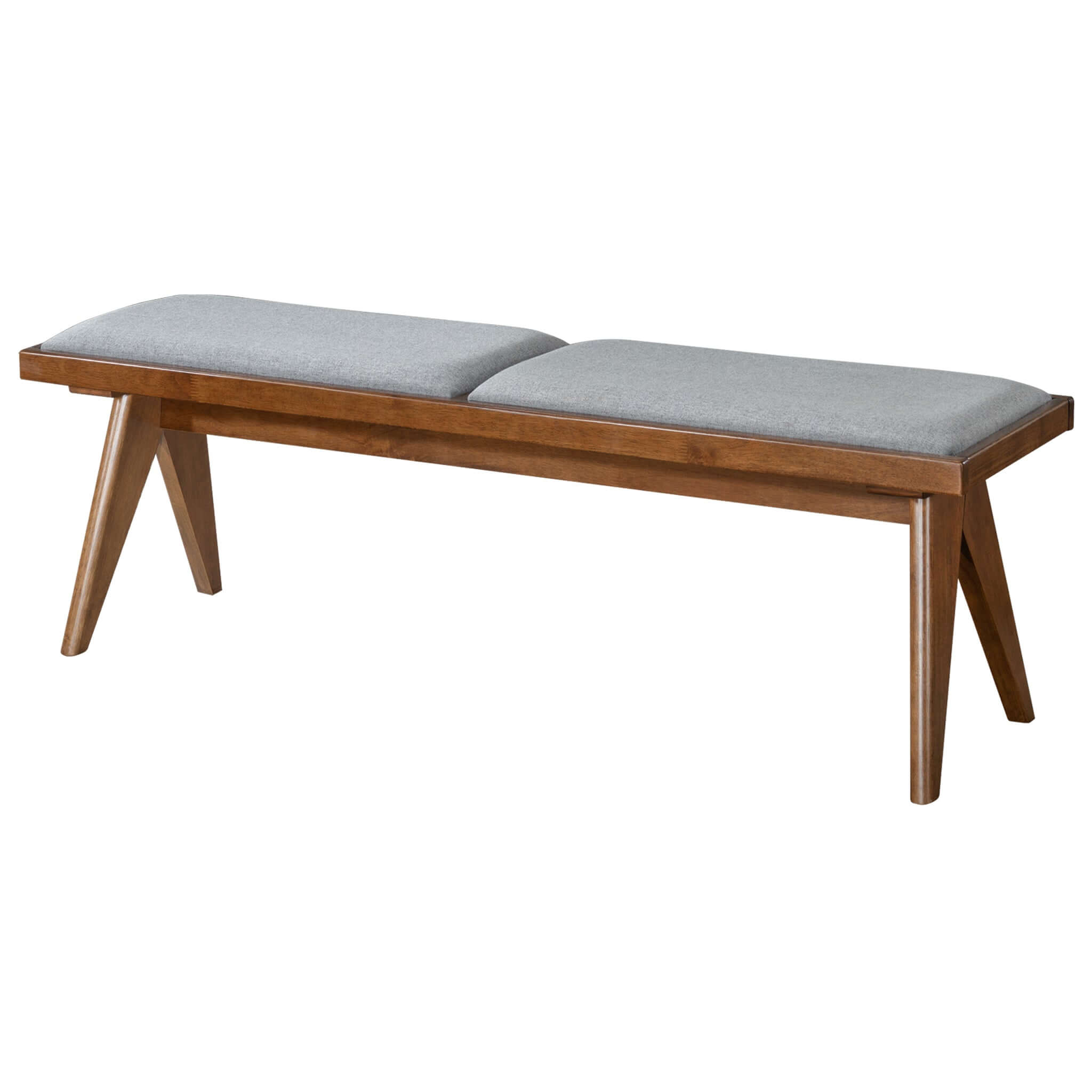 Kaia Grey Fabric Bench