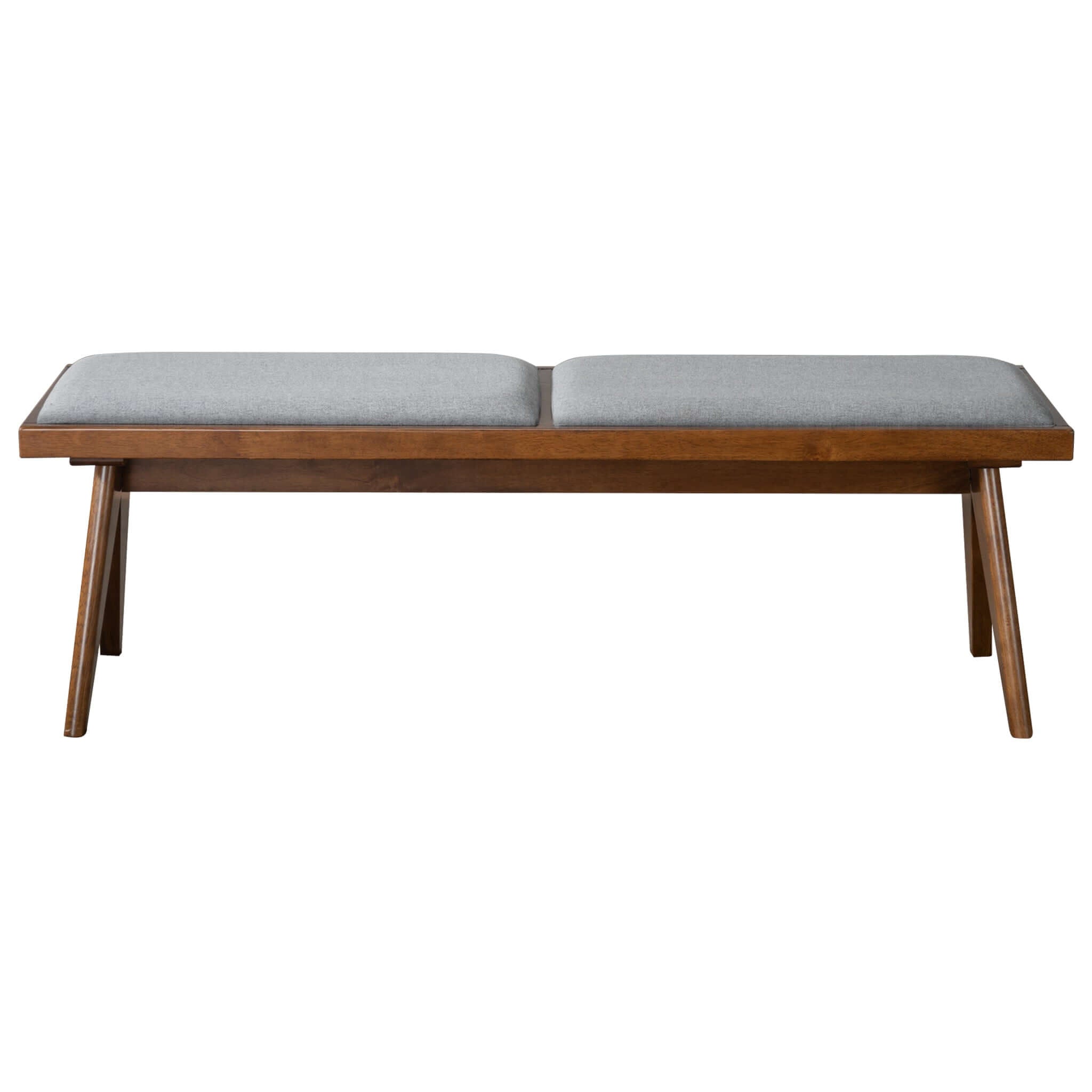 Kaia Grey Fabric Bench