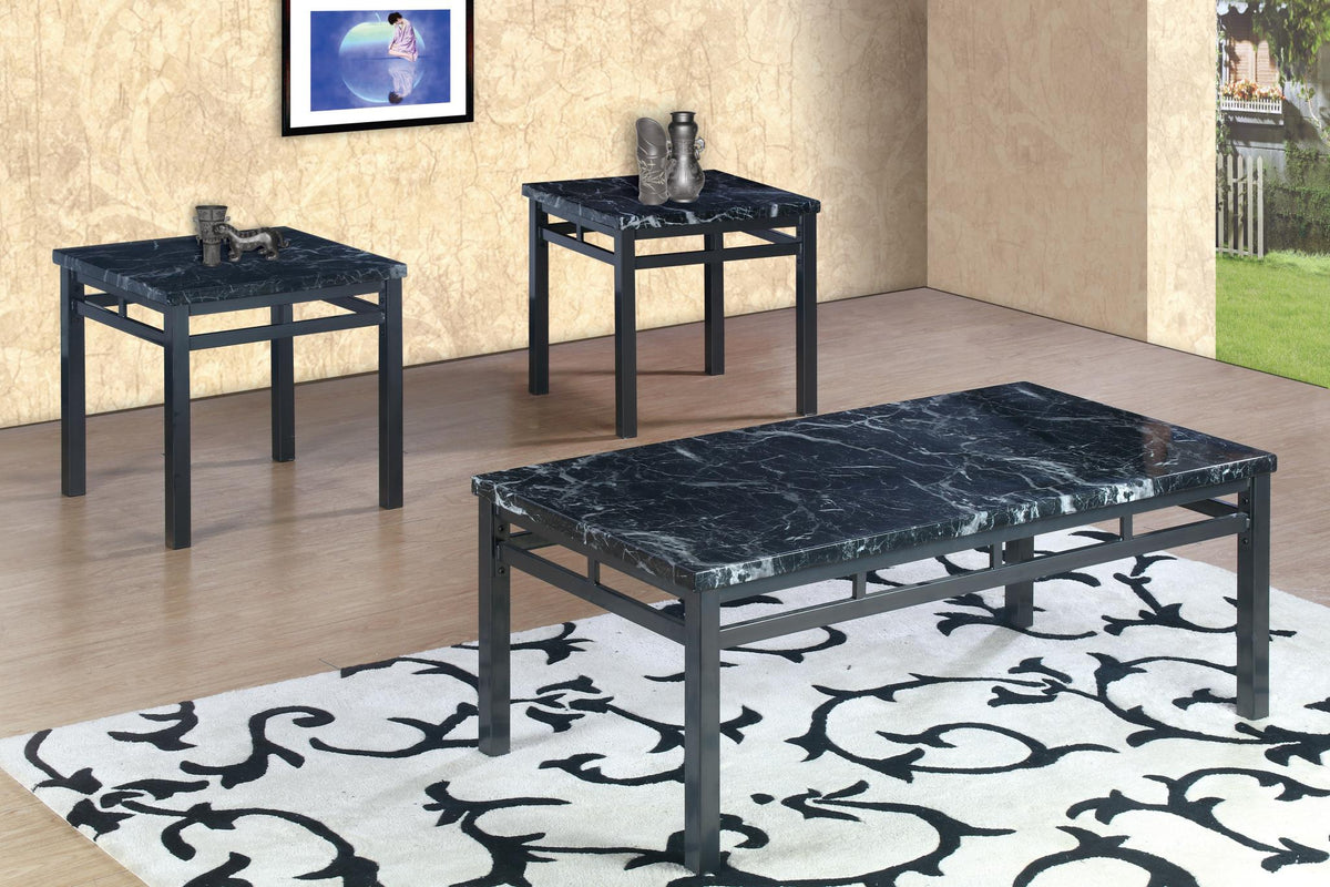 Black 3-Piece Table Set (T680)