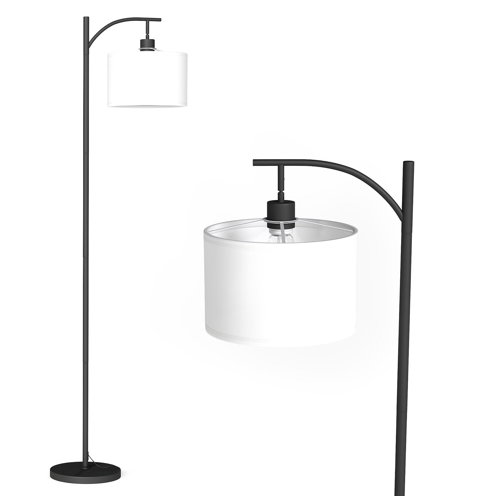 Havalance 63' Metal Arched Floor Lamp With Pedal Switch