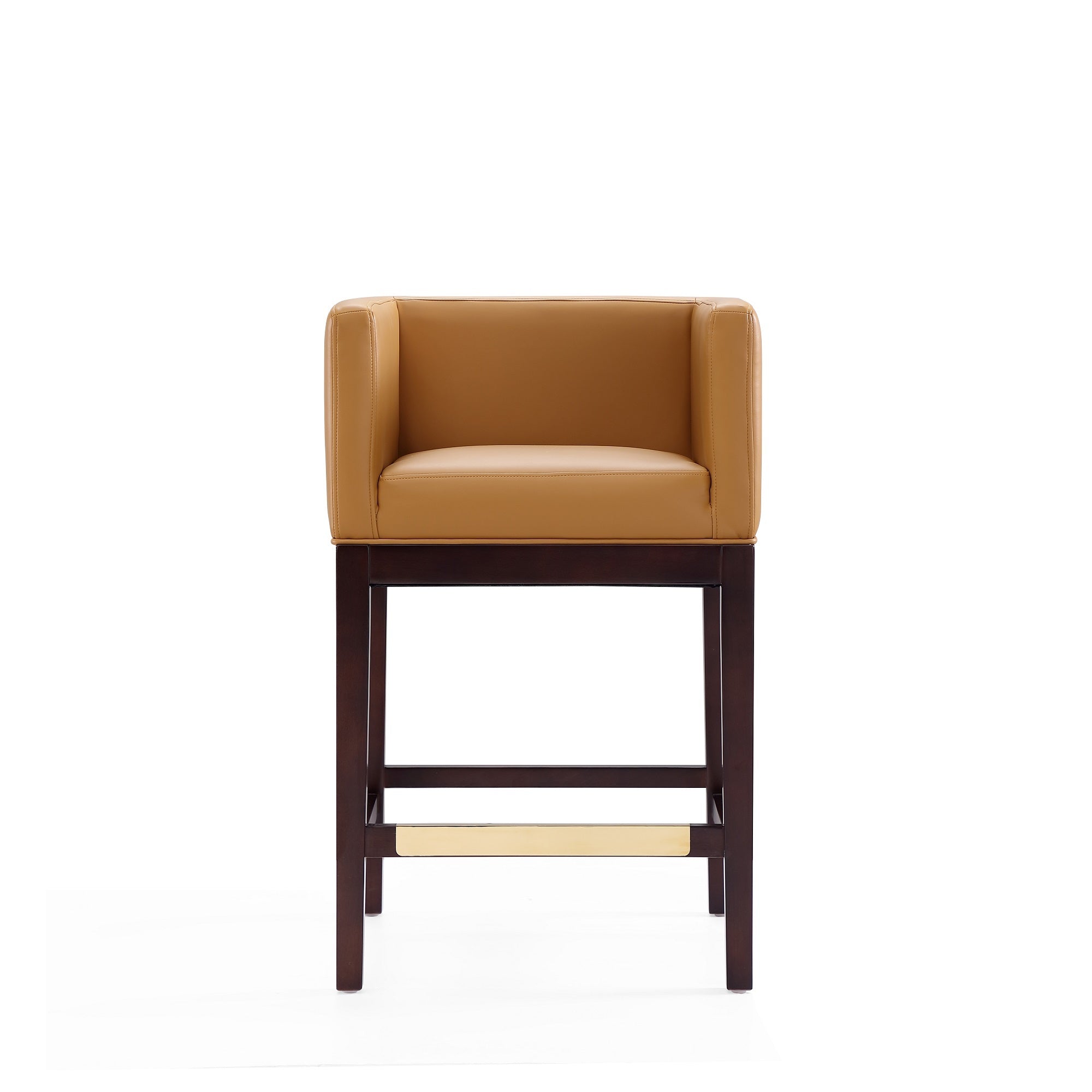 Kingsley Counter Stool with Backrest - Camel