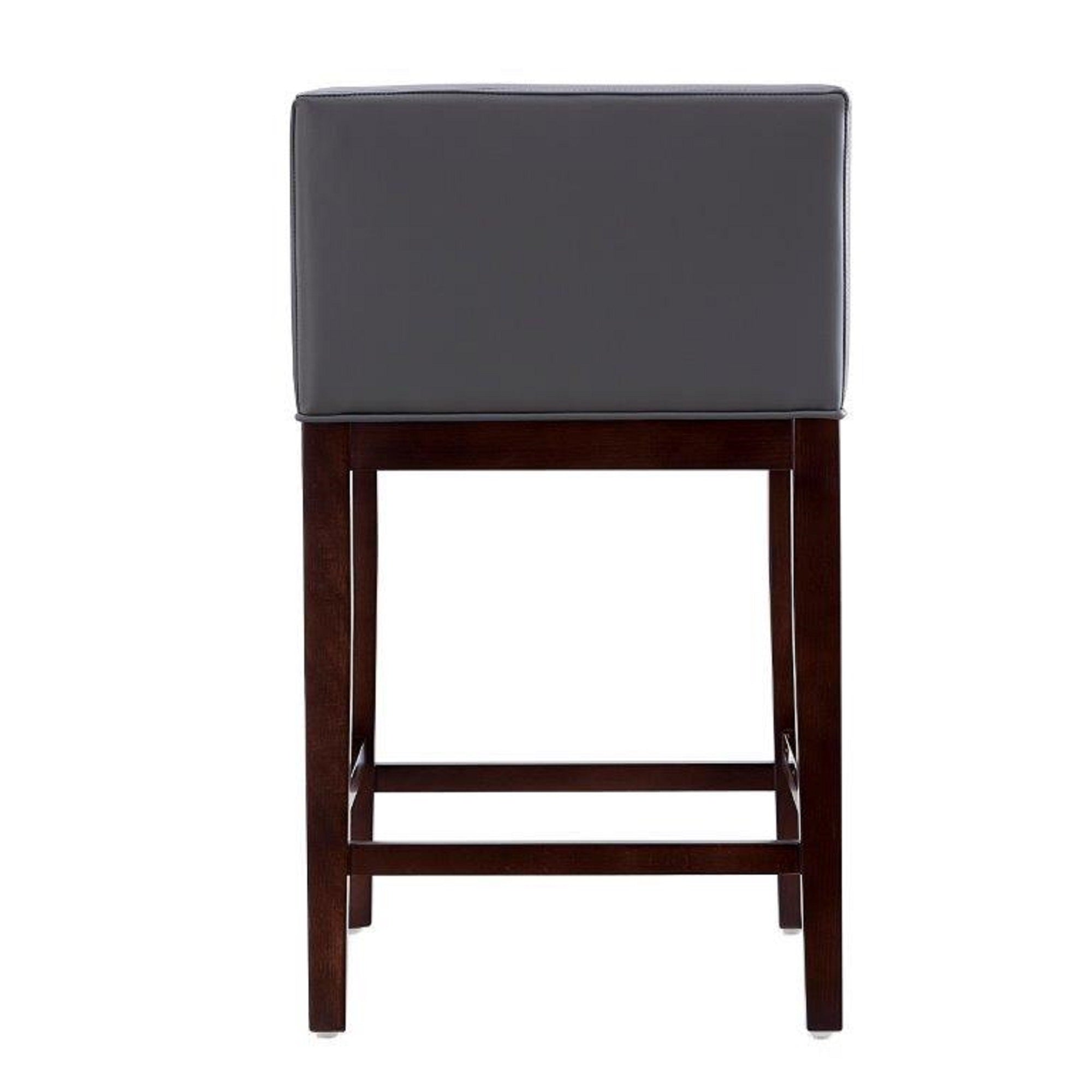 Kingsley Counter Stool with Backrest - Gray