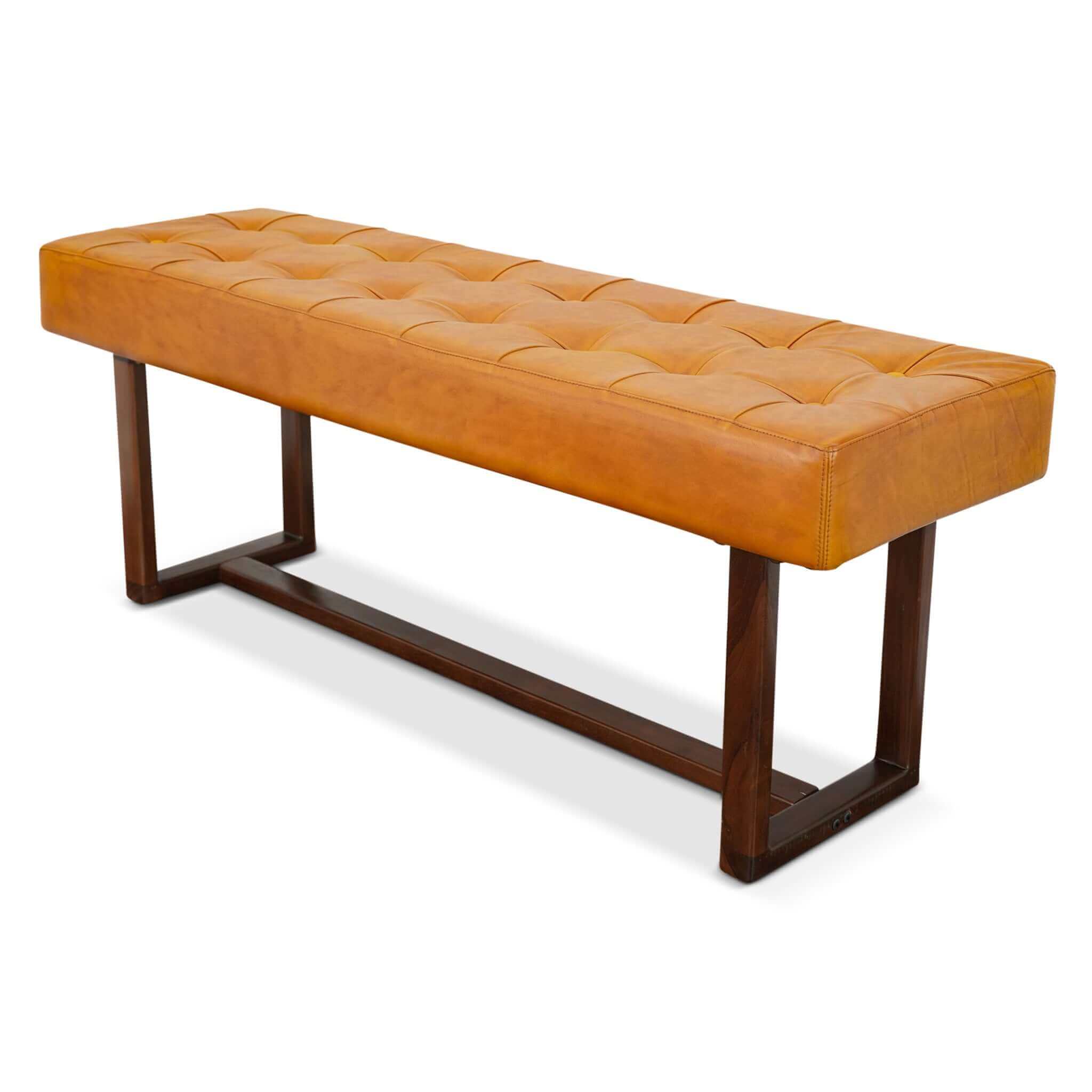 Scoop Leather Bench