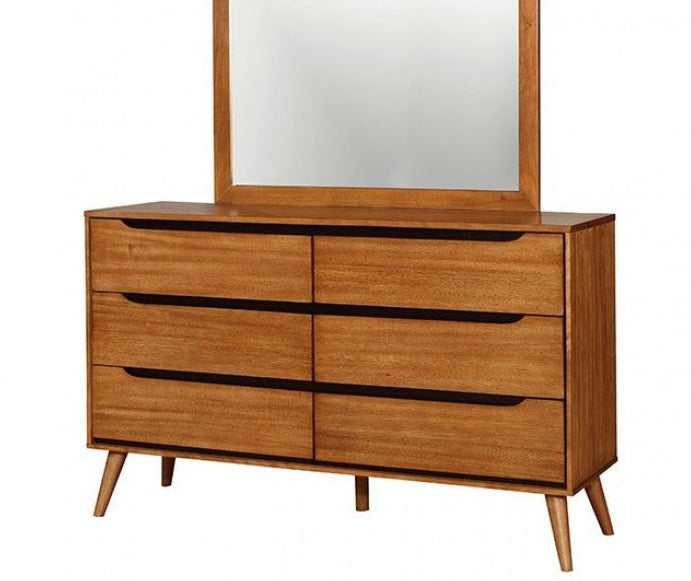 Lennart Mid-Century Modern Oak Solid Wood Dresser