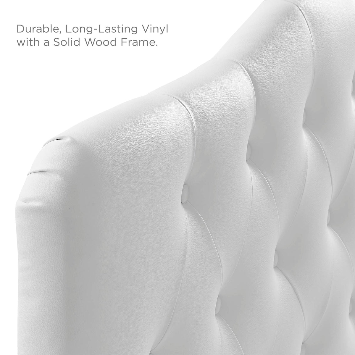 Annabel Diamond Tufted Upholstered Vinyl Headboard