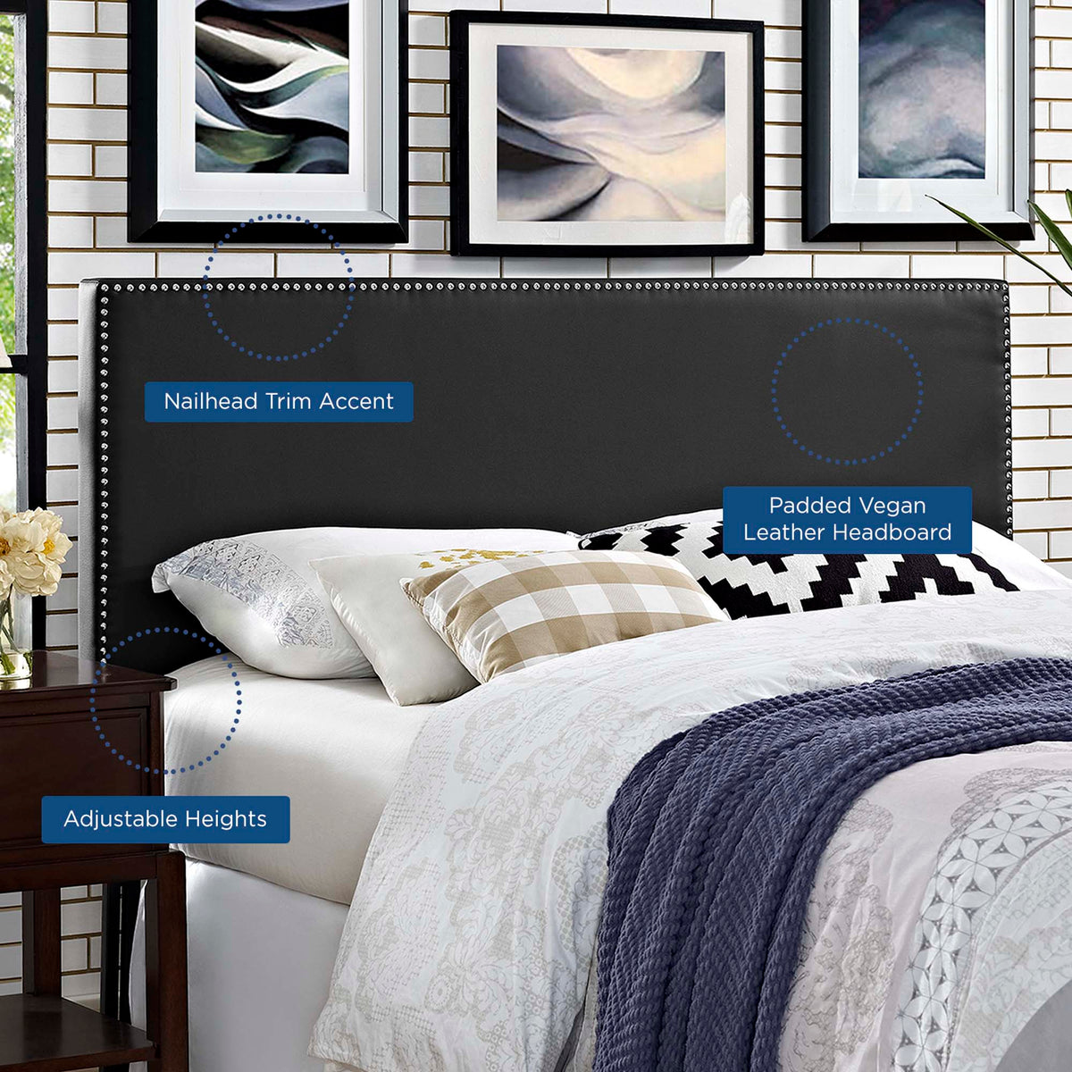 Phoebe Upholstered Vinyl Headboard