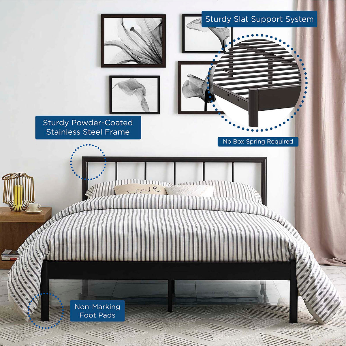 Gwen Metal Bed Frame - view 10